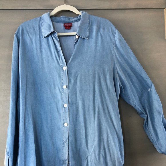 toofan Tops - Tencil Denim Top